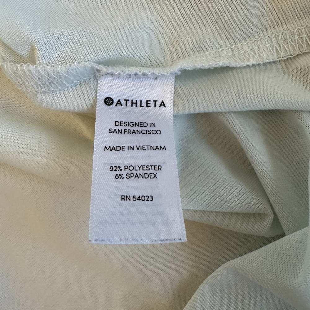 Athleta Womens Small Pale Mint Green Draped Open Back Performance Tank Top Light - Picture 6 of 9